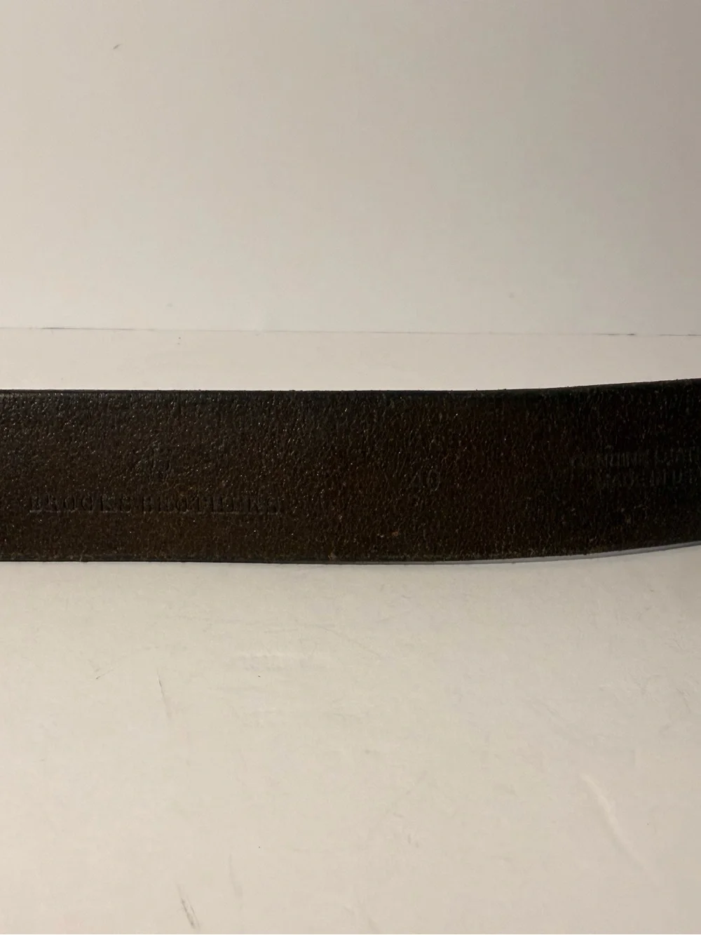 Vintage Made in USA Distressed Brown Leather Belt Size 40 Rugged Workwear